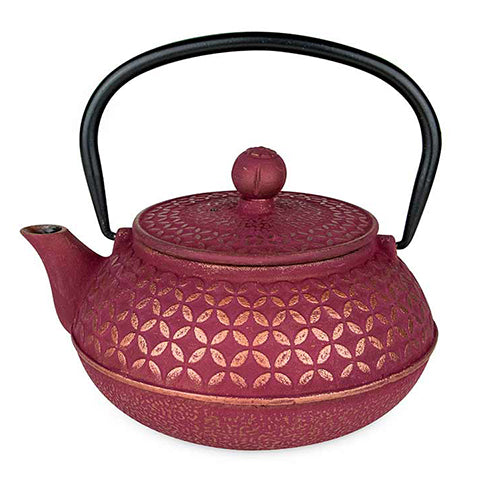 Tekande støbejern kirsebær/guld 0,6 l fra Aromandise