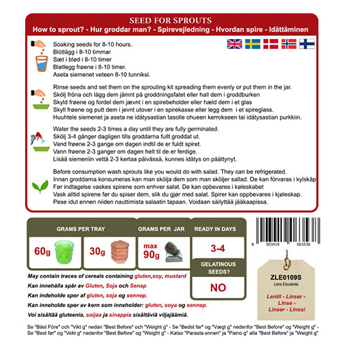 Linseblanding til spiring Ø fra GEO