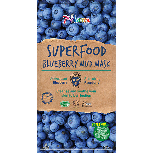 Ansigtmaske Mud Superfood Blueberry 7th Heaven fra Earth Kiss