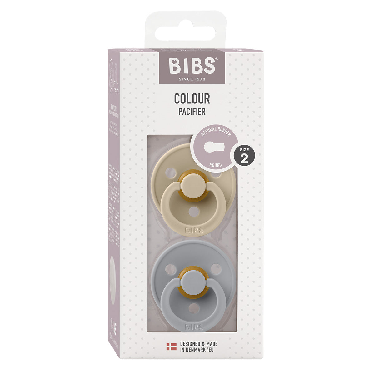 BIBS Colour Latex Size 2 Vanilla/Cloud 2 PACK fra BIBS
