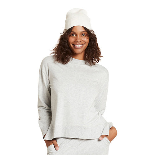 Beanie hue Ribbed Knit hvid one-size fra Boody