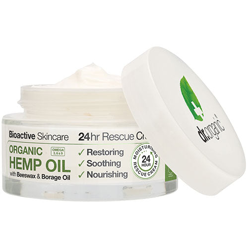 24 hr Rescue creme Hemp oil fra Dr. Organic
