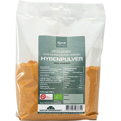 Hybenpulver med kerner Ø fra Natur-Drogeriet
