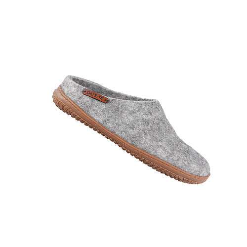 SHU`S hjemmesko med gummi sål - Light Grey 36 fra SHUS