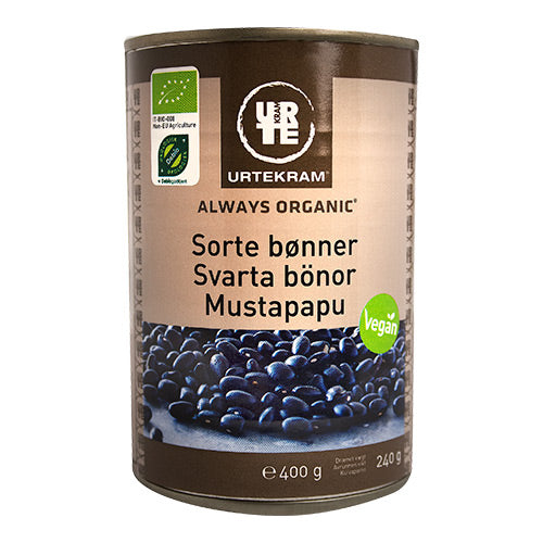 Sorte bønner dåse Ø fra Urtekram