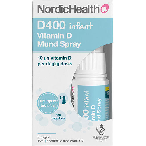 D400 Infant Vitamin D Mund Spray fra NordicHealth