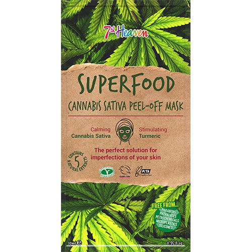 Ansigtsmaske Superfood Canabis Sativa 7th Heaven fra Earth Kiss