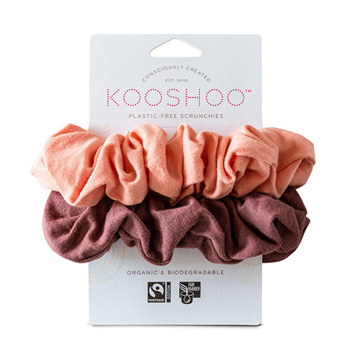 Hår scrunchie Coral Rose 2 stk fra KooShoo