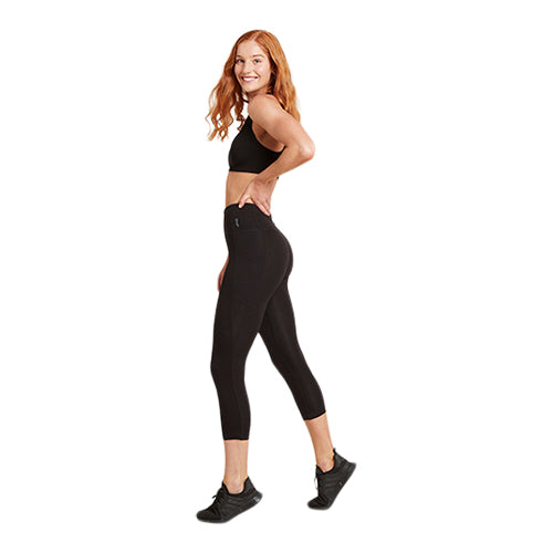 3/4 High-Waist Tights sort str.S Motivate fra Boody