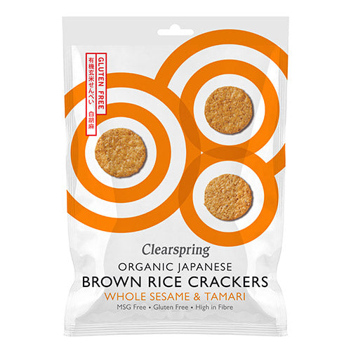 Rice Cracker sesame Ø fra Clearspring