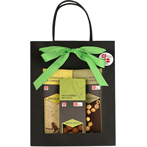 Gourmet Gavepose Limegrøn Ø fra Økoladen