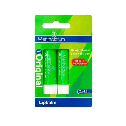 Mentholatum Læbepomade Original 2x4,5 gr fra Helsam.dk