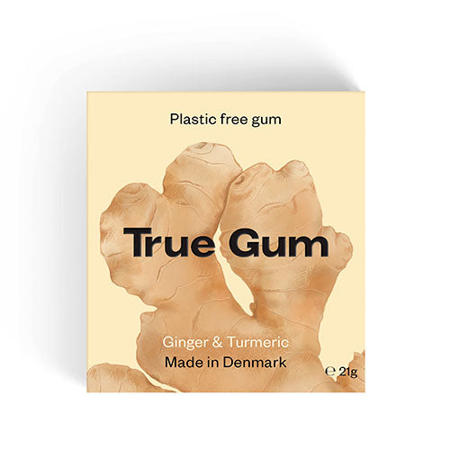 Tyggegummi Ginger & Turmeric fra True Gum