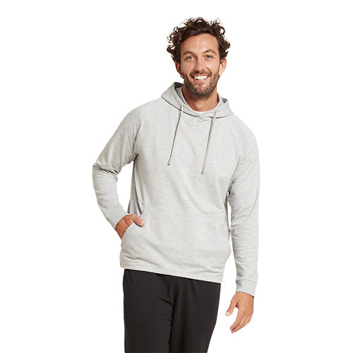 Men´s Weekend Pullover Hoodie Grey Marl str. S fra Boody