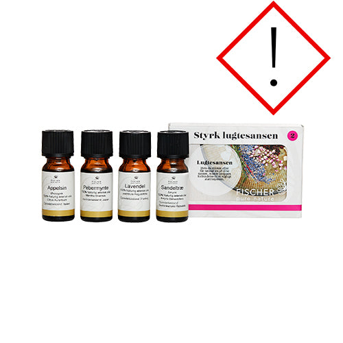 Styrk lugtesansen kit 2, 4 x10 ml æteriske olier fra Fischer Pure Nature
