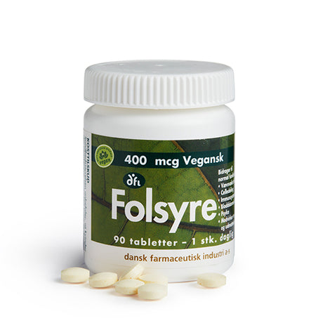 Folsyre 400 mcg fra Grønne dfi vitaminer