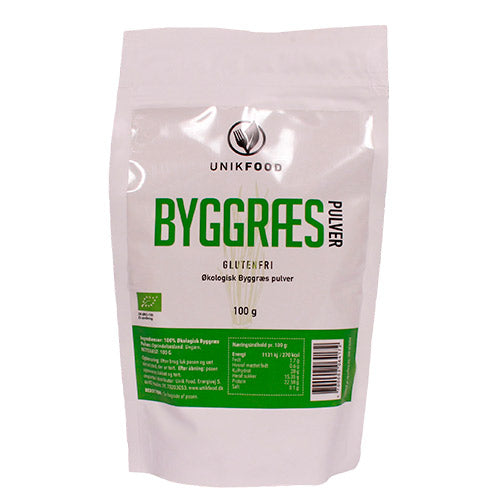Byggræs pulver Ø fra Unikfood