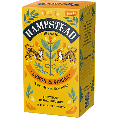 Citron & Ingefær te Ø Demeter fra Hampstead Tea