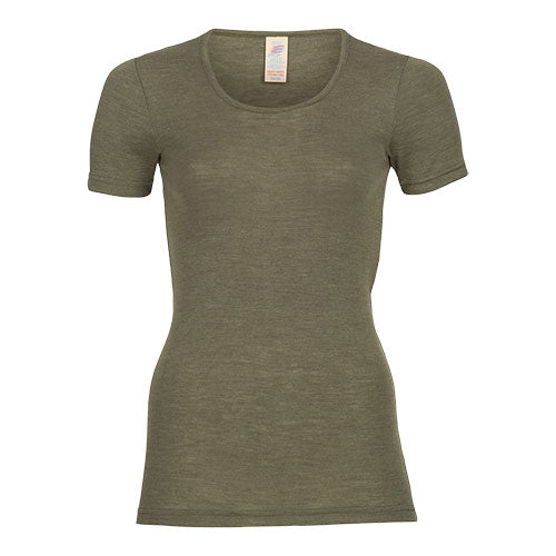 T-shirt, olive, str. 46/48 fra Engel Natur