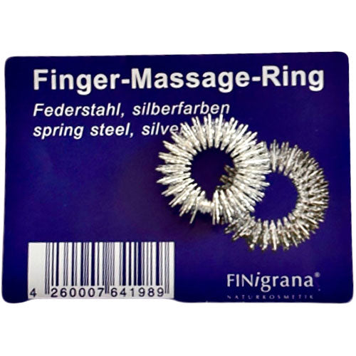 Akupressurring, fjederstål sølvfarvet, 20 mm fra Finigrana