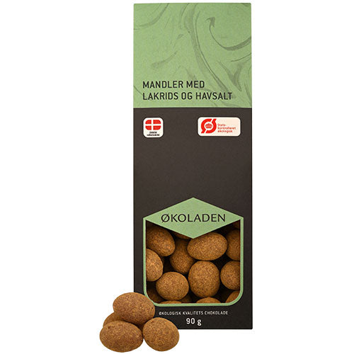 Mandler m. lakrids og havsalt Ø fra Økoladen