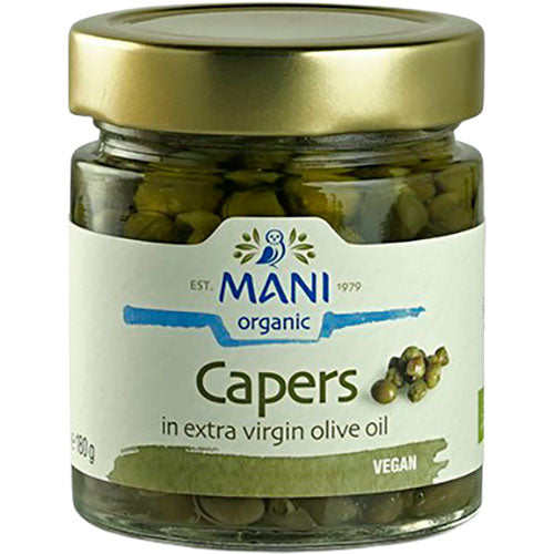 Kapers i olivenolie Øko fra Mani Organic