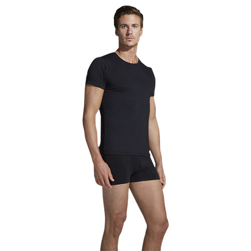 Men´s Crew Neck T-Shirt sort str. M fra Boody