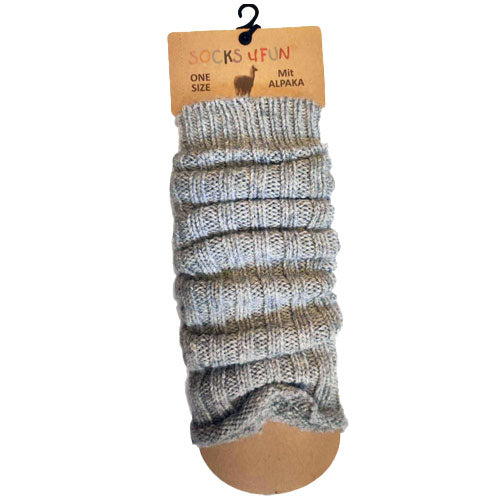 Benvarmere med alpaka uld grå fra Helsam.dk