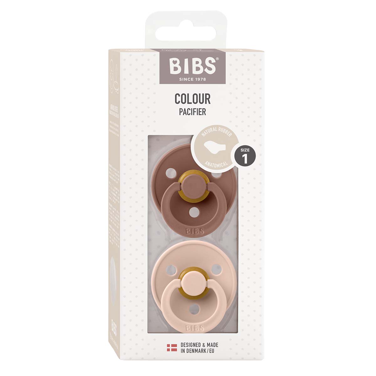 BIBS Colour Latex Size 1 Anatomical Blush/Wood fra BIBS