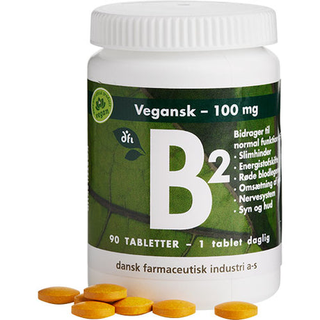 B2 100 mg fra Grønne dfi vitaminer