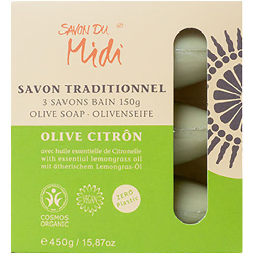 Olivensæbe med citrongræsolie - Savon du midi Ø fra Midi