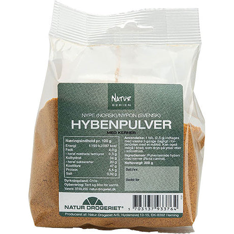 Hybenpulver m. kerner fra Natur-Drogeriet