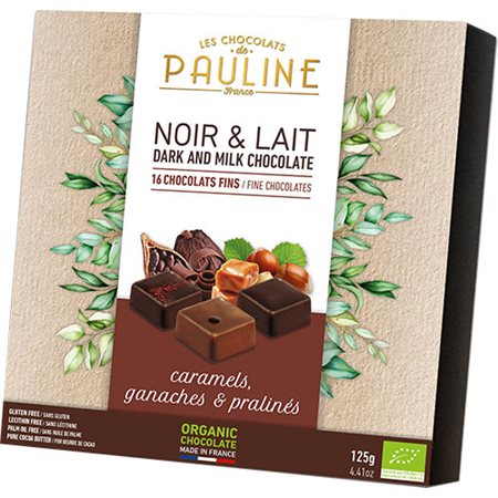 Chokolade gaveæske m. ganache, praliné & caramel Ø