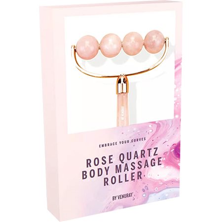 Gua Sha Body Roller - Rosa Quartz