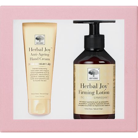 Herbal Joy Gaveæske Værdi kr. 388,-  Herbal Joy Hand Cream 75 ml+ Firming Lotion 250 ml