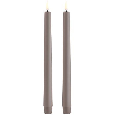 LED Kronelys, Sandstone,  Smooth, 2-pack, 2,3x25 c Sandstone