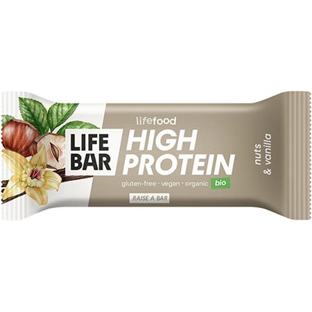 LifeBar Proteinbar m. nødder og vanilje Ø