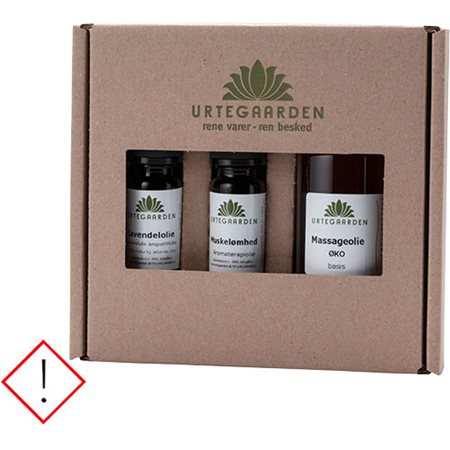 Massagesæt basis 10 ml Lavendel,10ml muskelømhed+100 ml massageolie