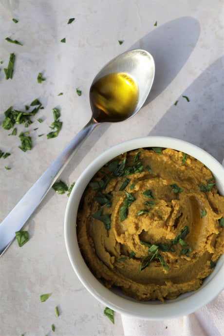 Hummus med hørfrøolie