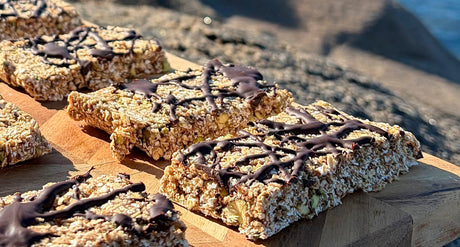 Økologiske no-bake pistaciebarer