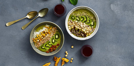 Grøn Smoothie Bowl med pynt