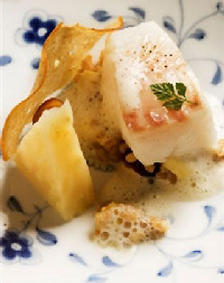Bagt fisk med perlespelt