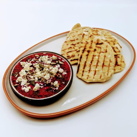 Fladbrød med Rødbede Hummus