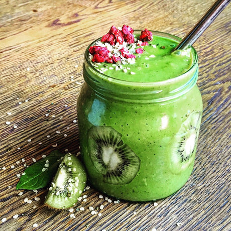 Grøn smoothie med hvedegræs