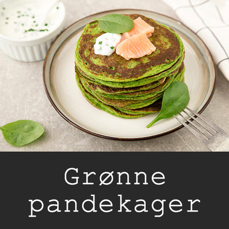 Gluten- og laktosefrie grønne pandekager