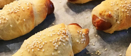 Glutenfrie pølsehorn