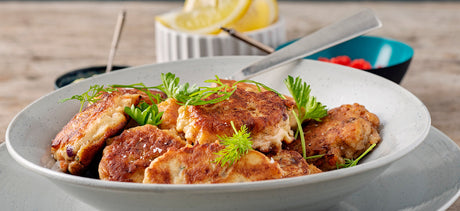 Fiskefrikadeller med urteremoulade