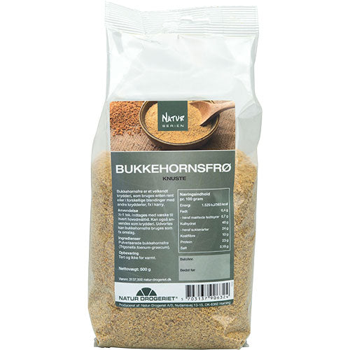 Bukkehornsfrø knust fra Natur-Drogeriet