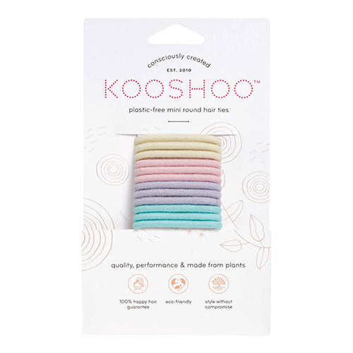 Hårelastikker Pastel Blooms plastikfri 12 stk fra KooShoo
