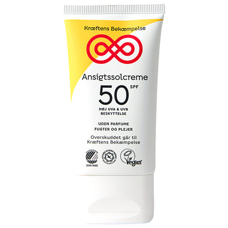 Kræftens Bekæmpelse Ansigtssolcreme SPF50 | 50 ml fra Helsam.dk
